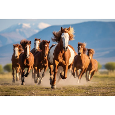 Canvas with Horses